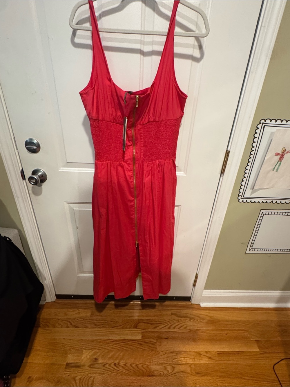 Pink  Sleeveless Zip-Front Women’s Dress